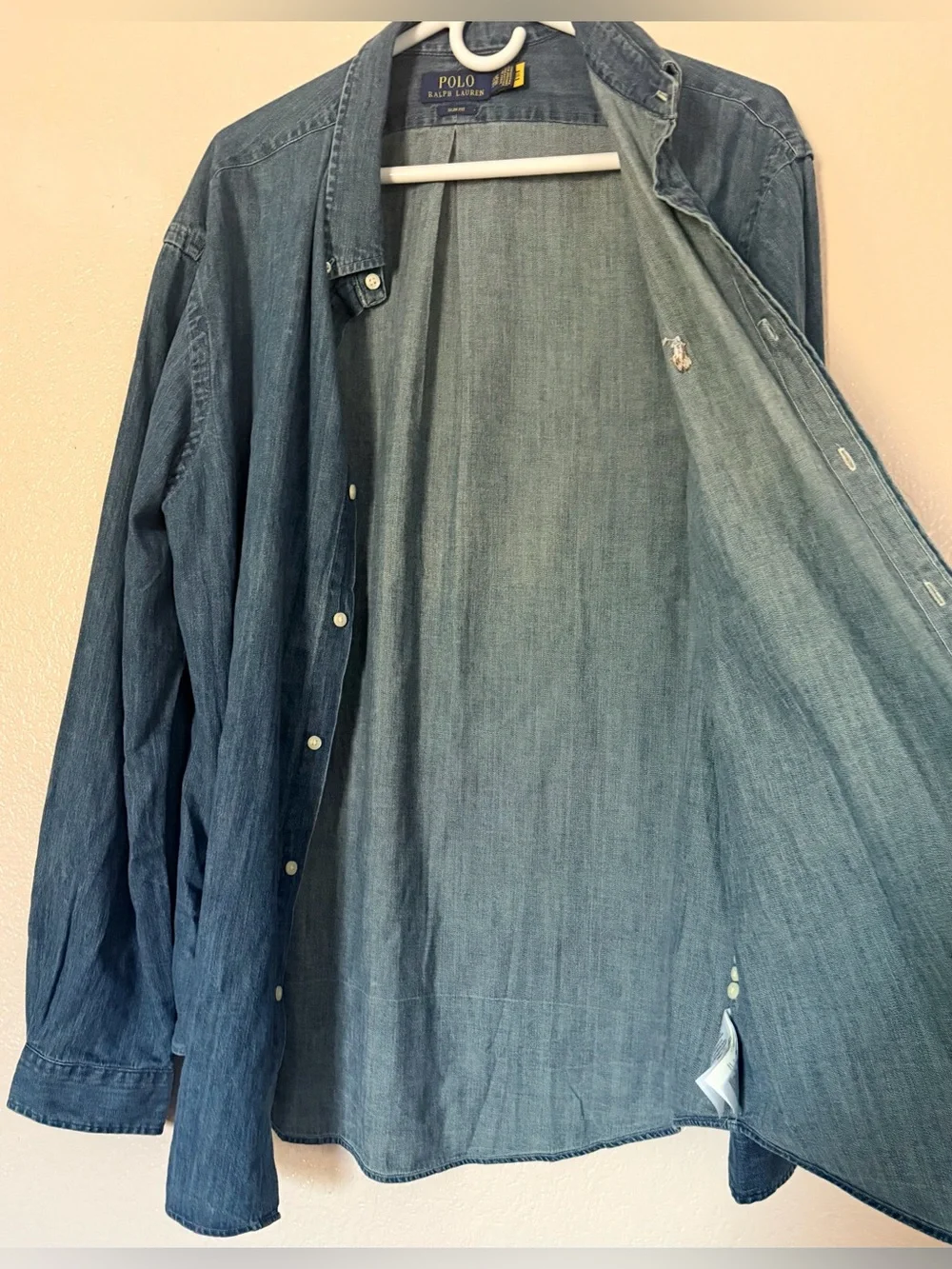 Polo Ralph Lauren Men’s Size XXL Denim Button-Down Shirt
